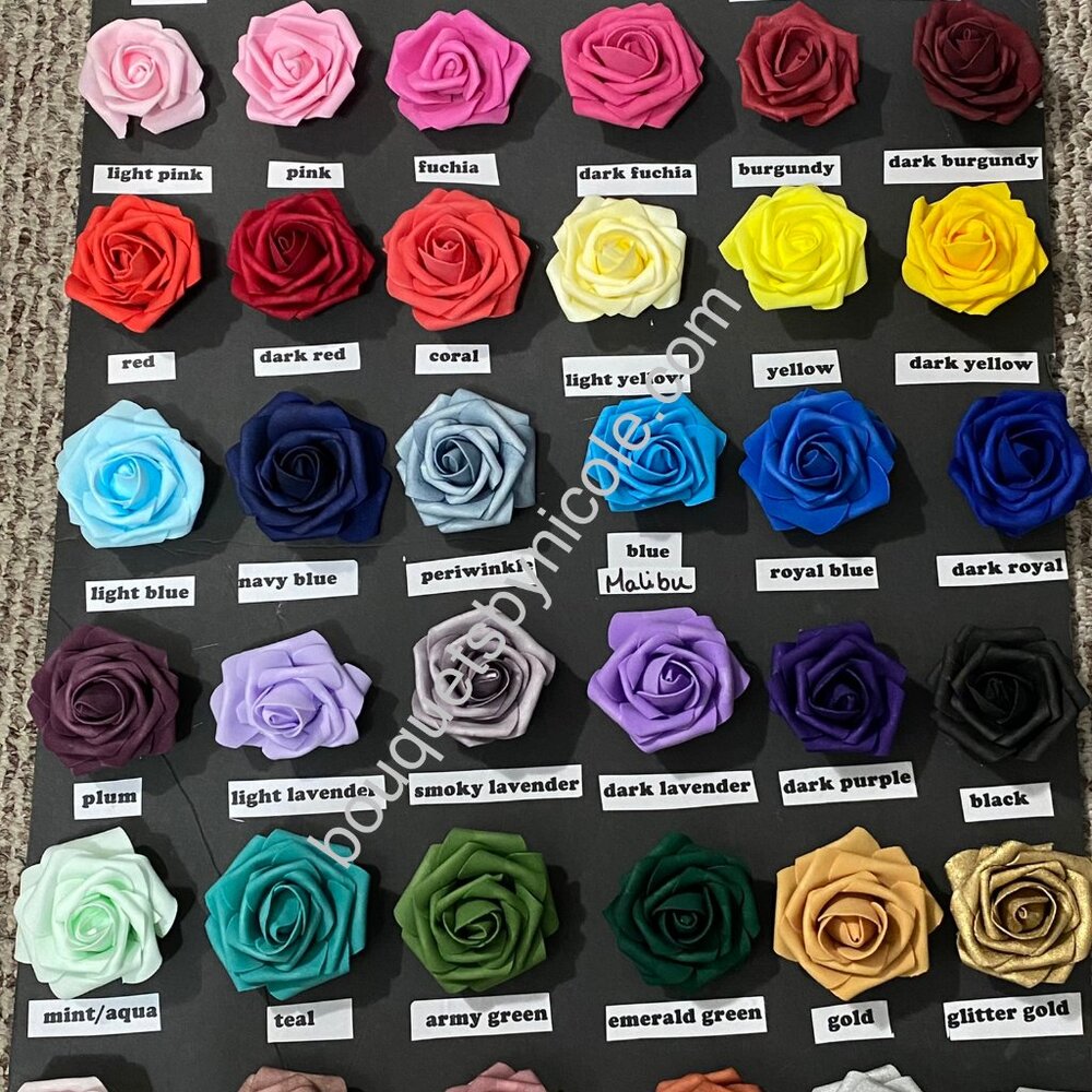 Dark Red Real Touch Roses - Picture 3 of 5